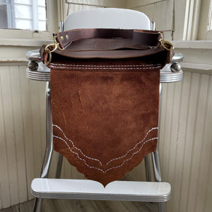 Dark Brown Leather Crossbody Bag II, ready-to-ship